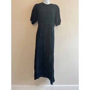 NWT Anthropologie Rue Stiic Blue Heart Print Size Small Open Back Maxi Dress